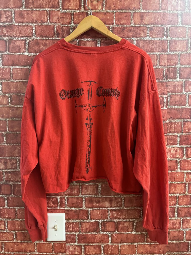 Orange County Choppers Cropped Red LS Size XXL