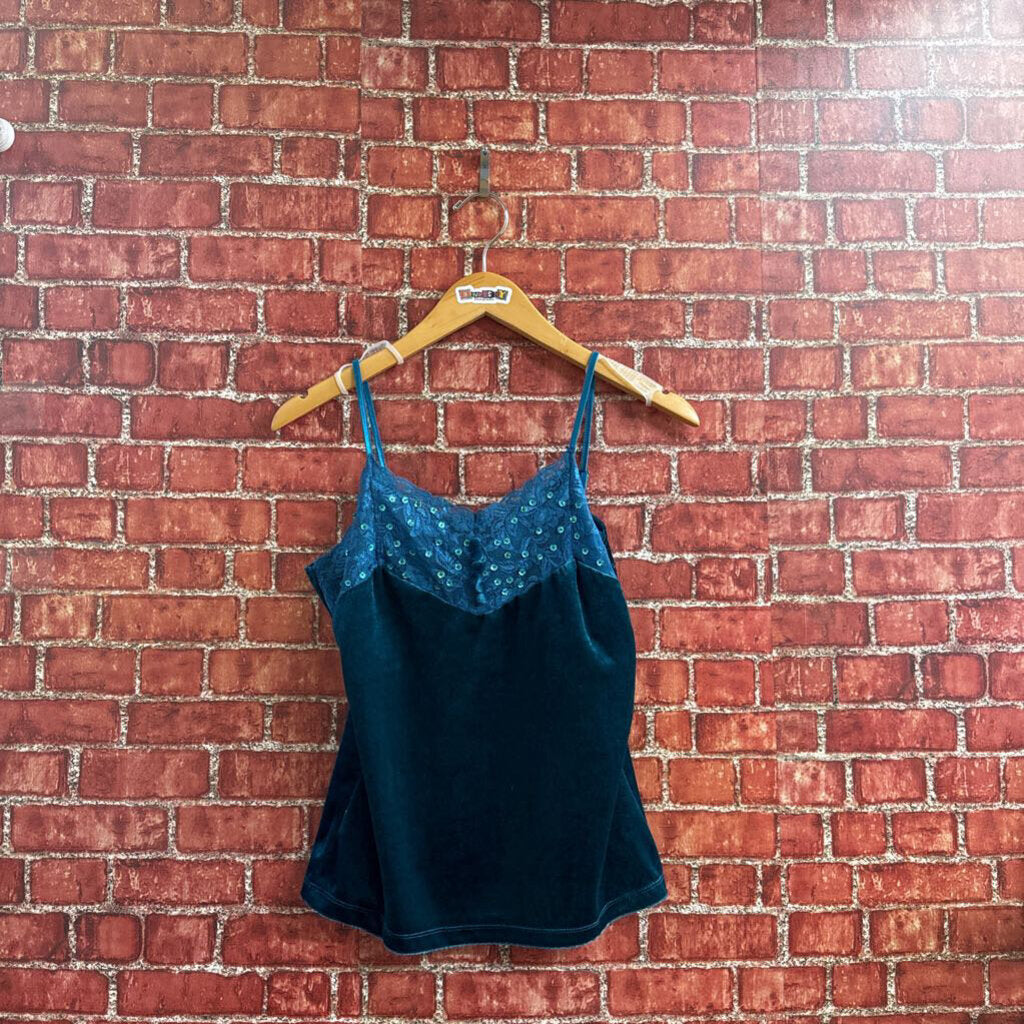 Muarice Sasson Velvet tank Blue Size S