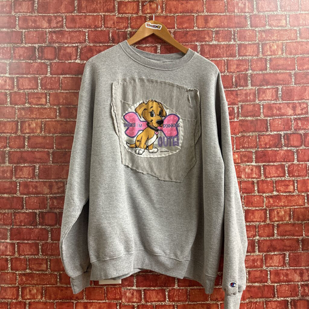 Handmade Dog Patch crewneck Grey Size XL