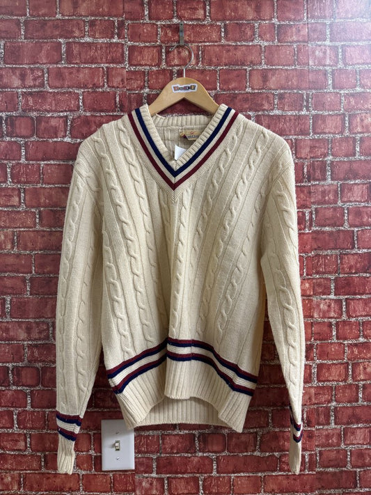 Jantez VTG 60s Knit Sweater Cream Size M