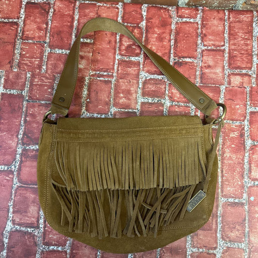 Guess Suede fringe Handbag Brown