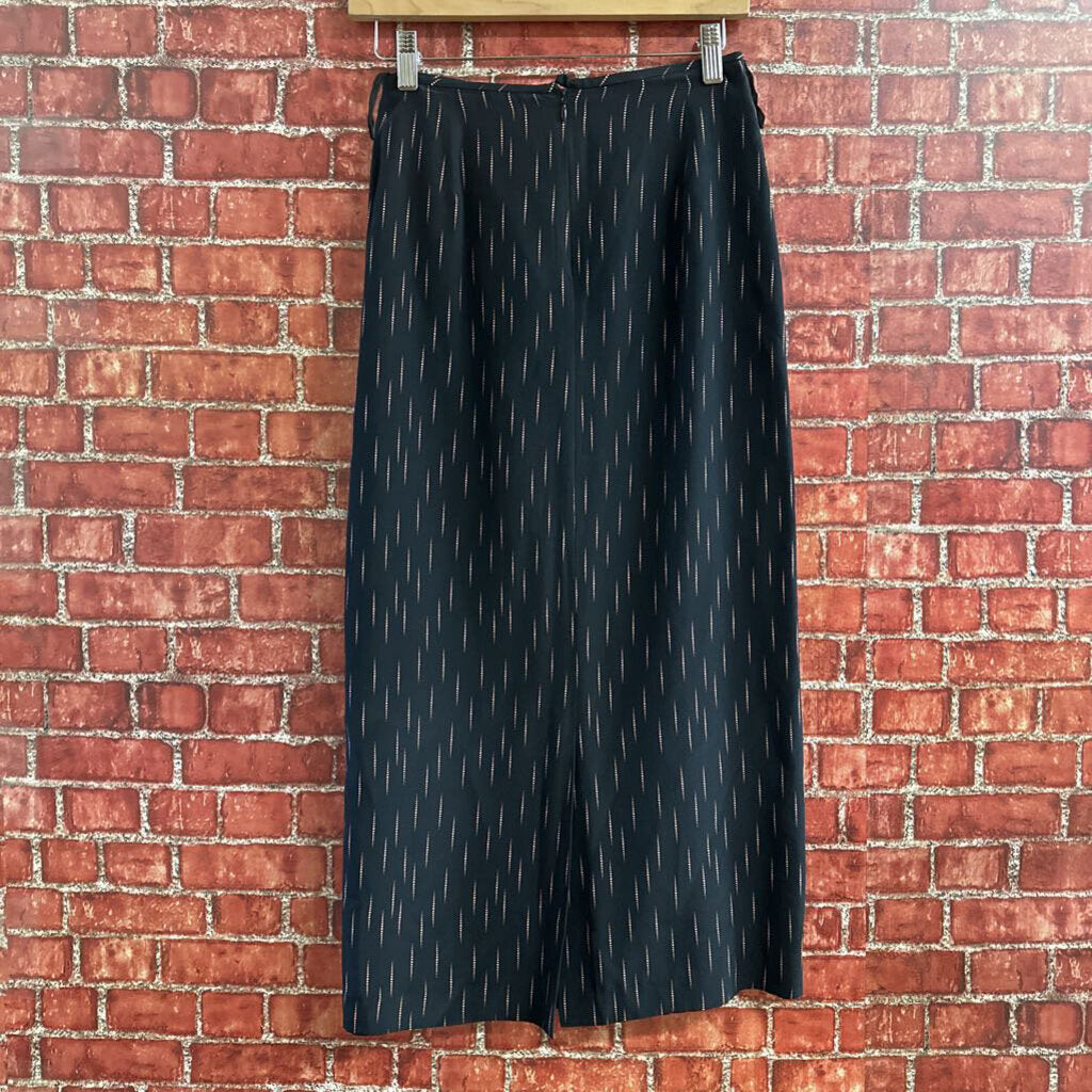 Spitalnick Silk Stripey maxi Skirt Black Size 6