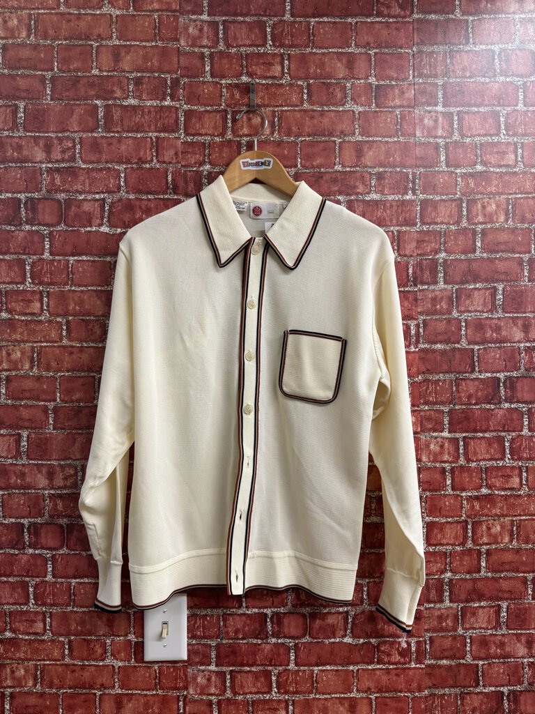 King Road Button Up Cardigan White Size L