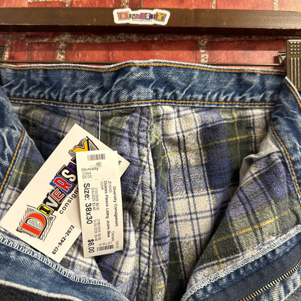 Dickies Fleece Lining Jeans Blue Size 38