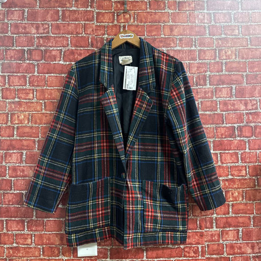 Vintage GSL Plaid Blazer Multi Color Size S