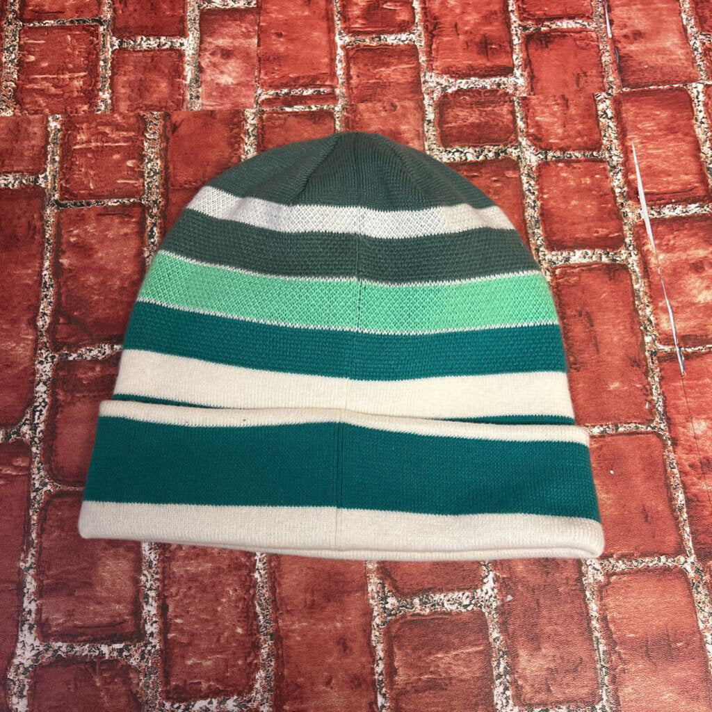 The North Face Striped Beanie Green