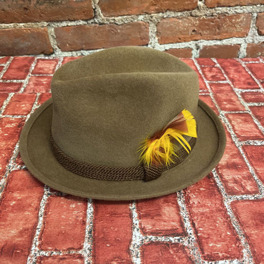 Vintage Mallory 5th Ave Brown Felt Hat Size 7 1/8