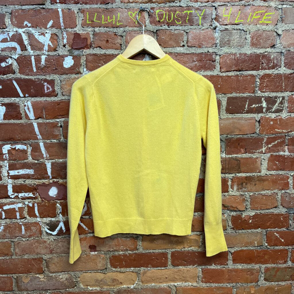 Vintage DS Peter Scott Yellow Cashmere Cardigan NWT Size S