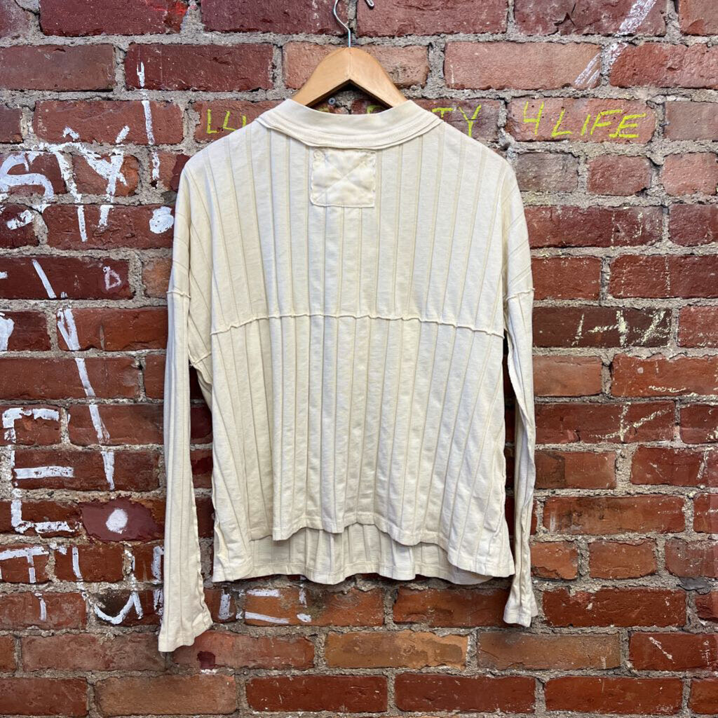 We The Free Half Button LS Top Cream S