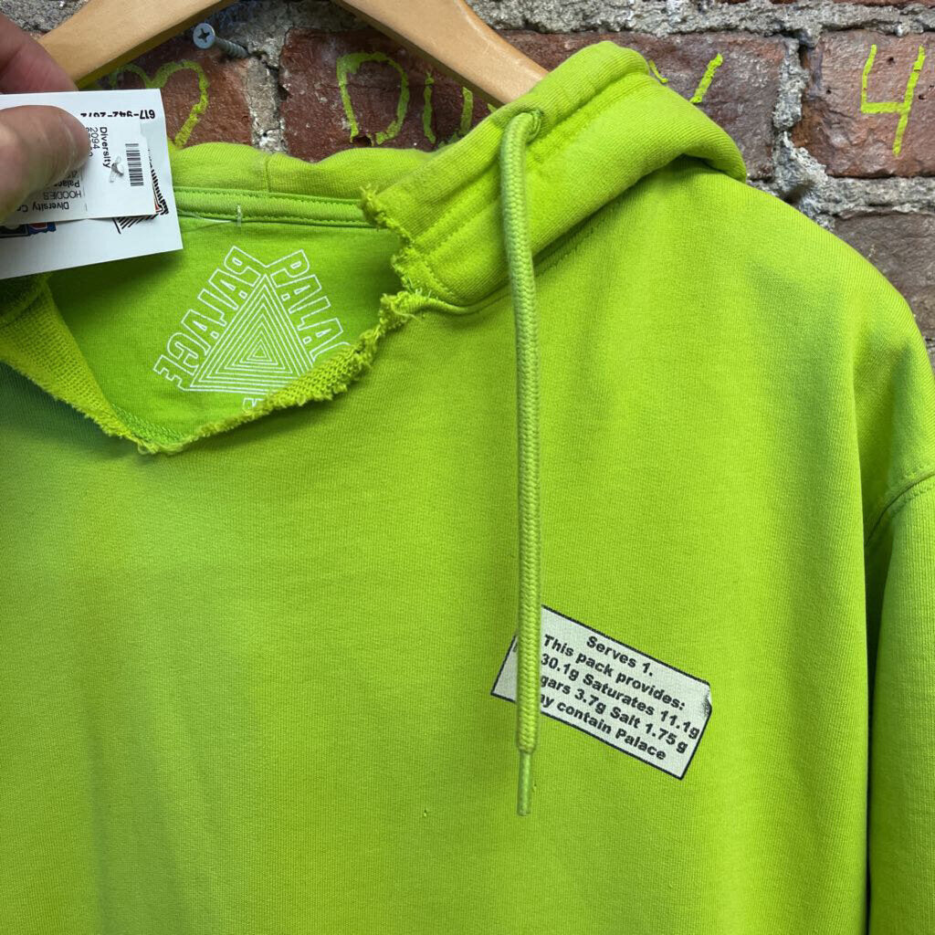 Palace Neon Green Sandwich Hoodie M