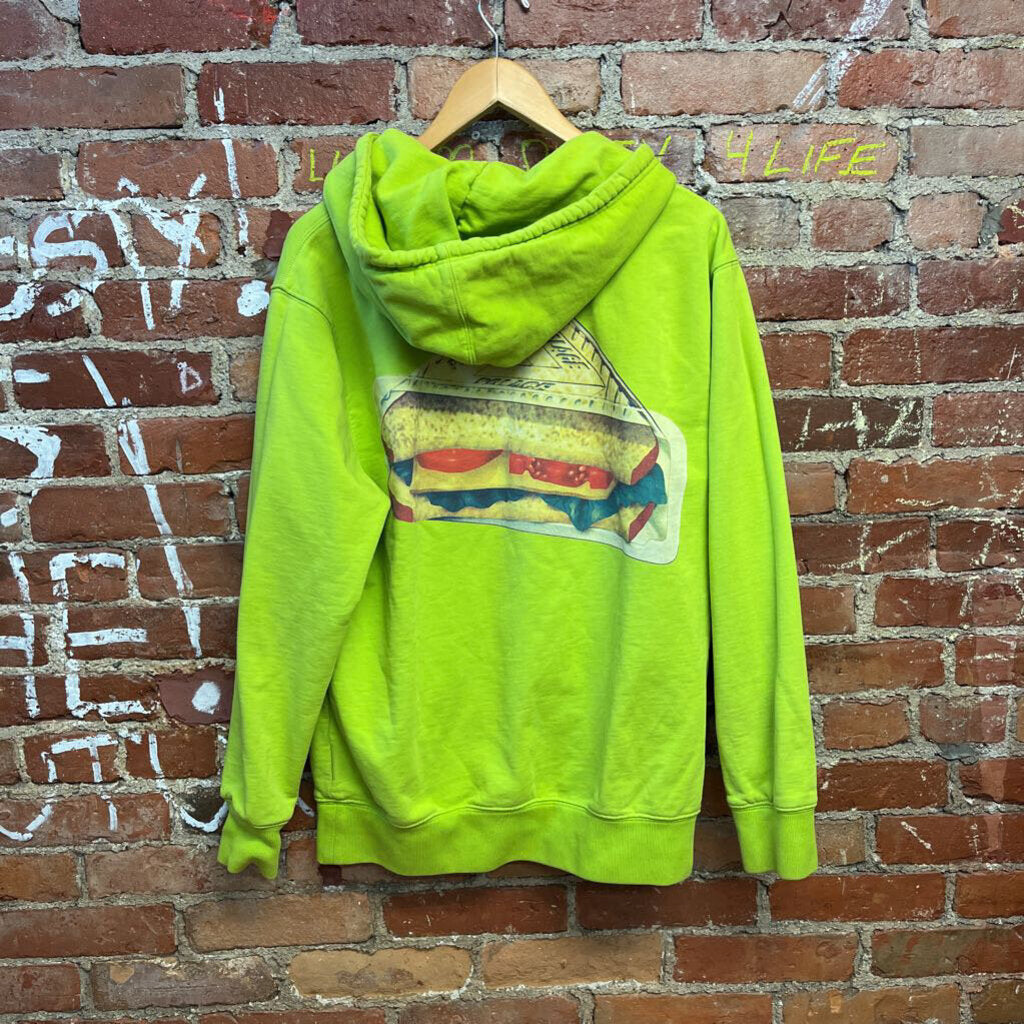 Palace Neon Green Sandwich Hoodie M