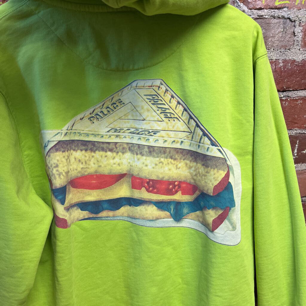 Palace Neon Green Sandwich Hoodie M