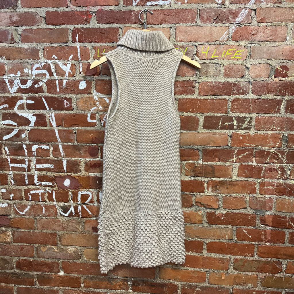 Promod Alpaca Knit Mini Dress Beige Size S