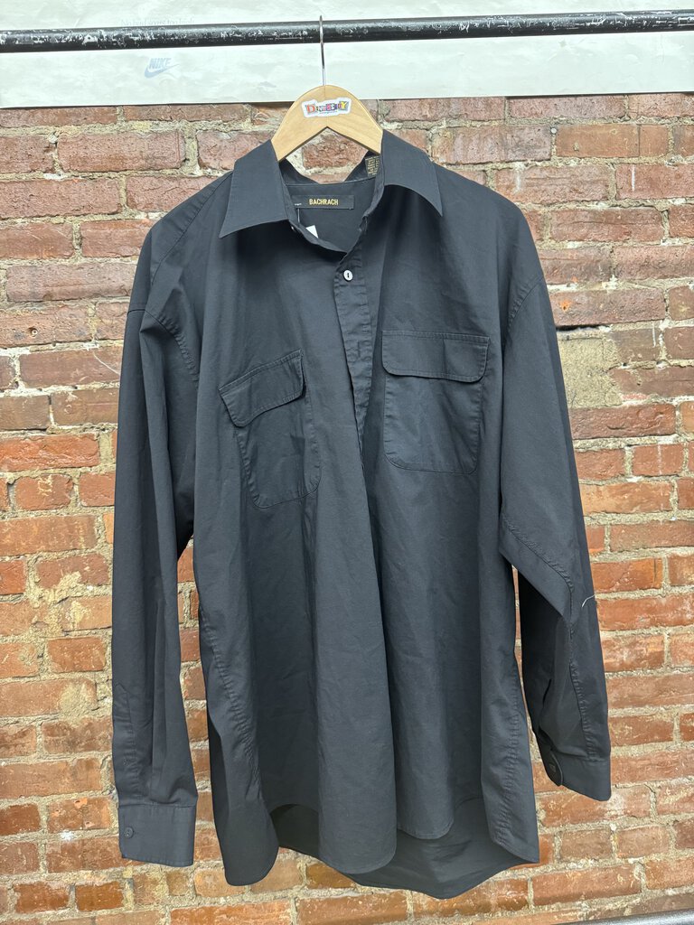 Bachrach Blank button Down black Size XL