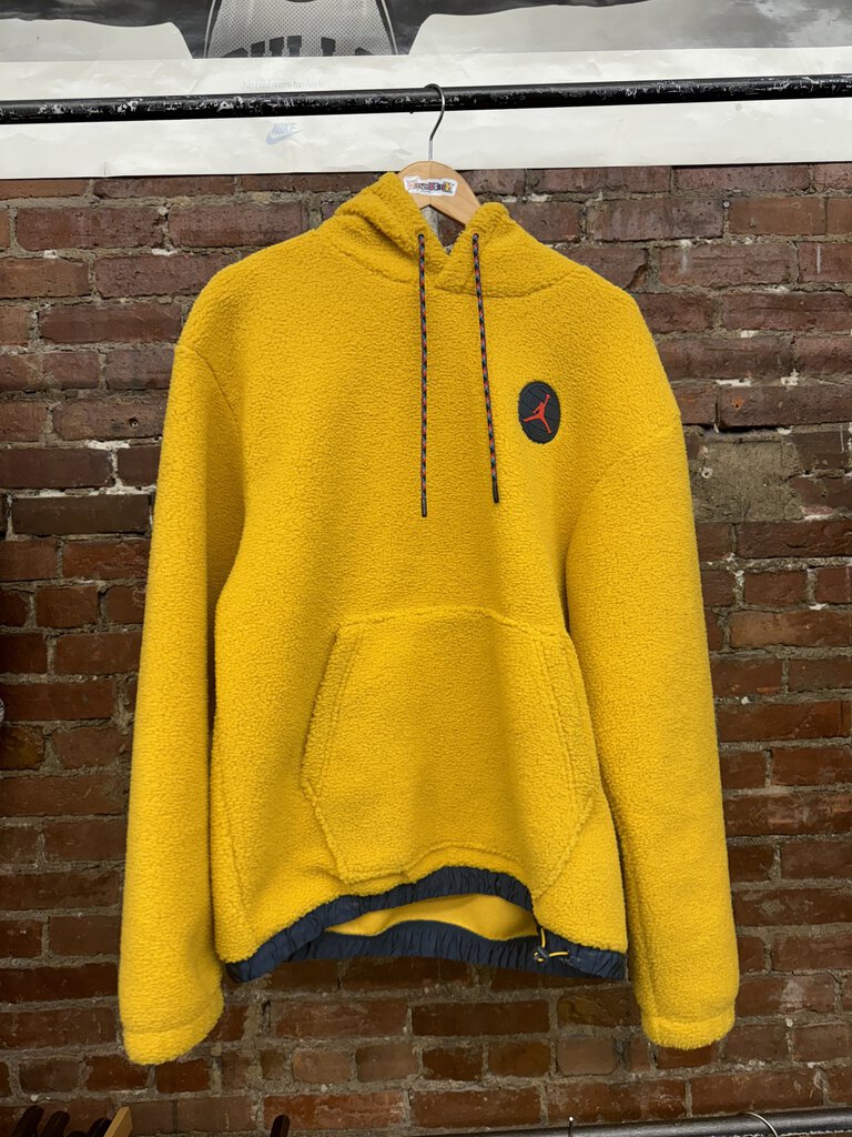 Jordan Fleece Hooded Jacket Yellow Size M