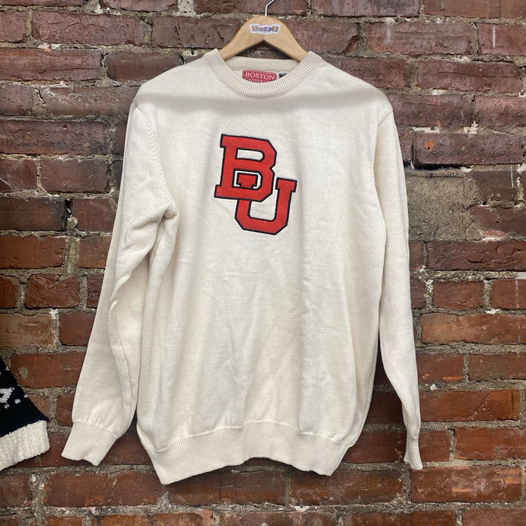 NWT Boston University Sweater Cream Size XXL