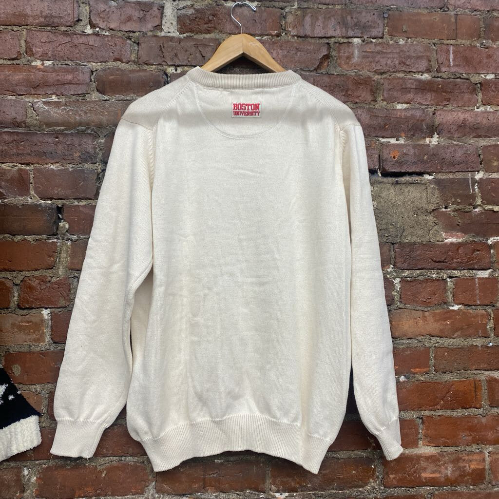 NWT Boston University Sweater Cream Size XXL