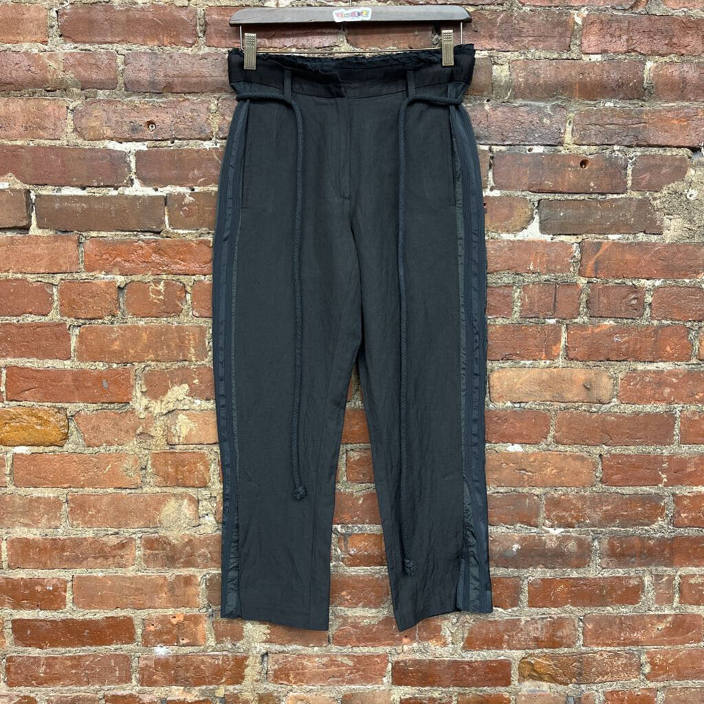 Ann Demulemeester Linen Pants Black Size 34