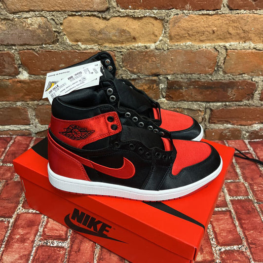 Nike Air Jordan 1 Satin Shoes Red/Blk 8M