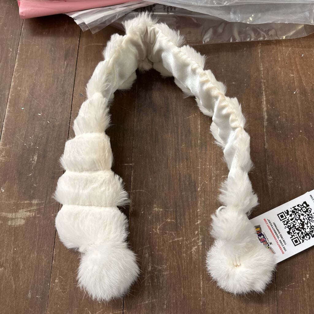 Rabbit Fur Collar White