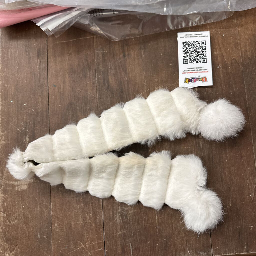 Rabbit Fur Collar White