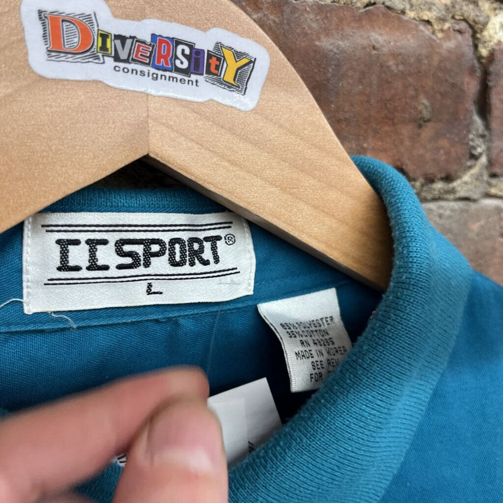 CC Sport Striped Crewneck Blue Size L