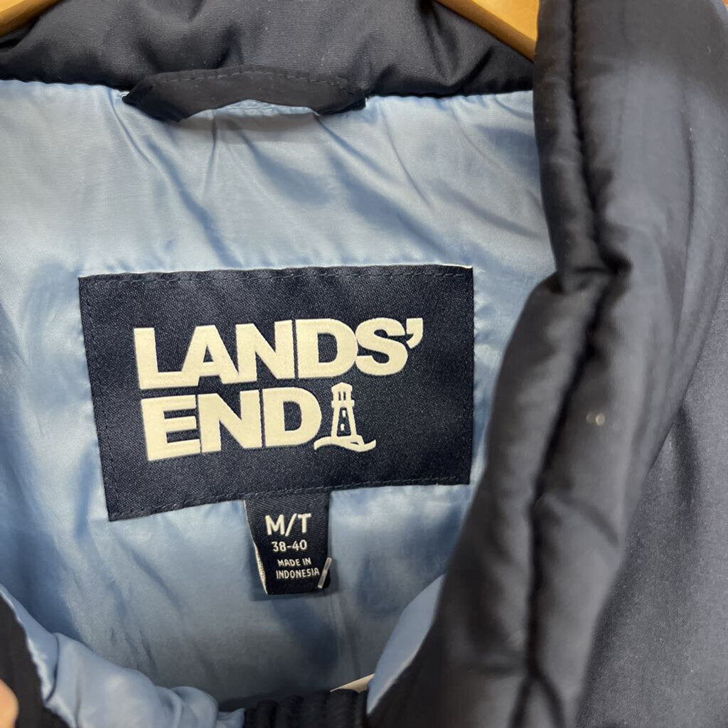 Lands End Down Puffer Vest Blue Size M tall