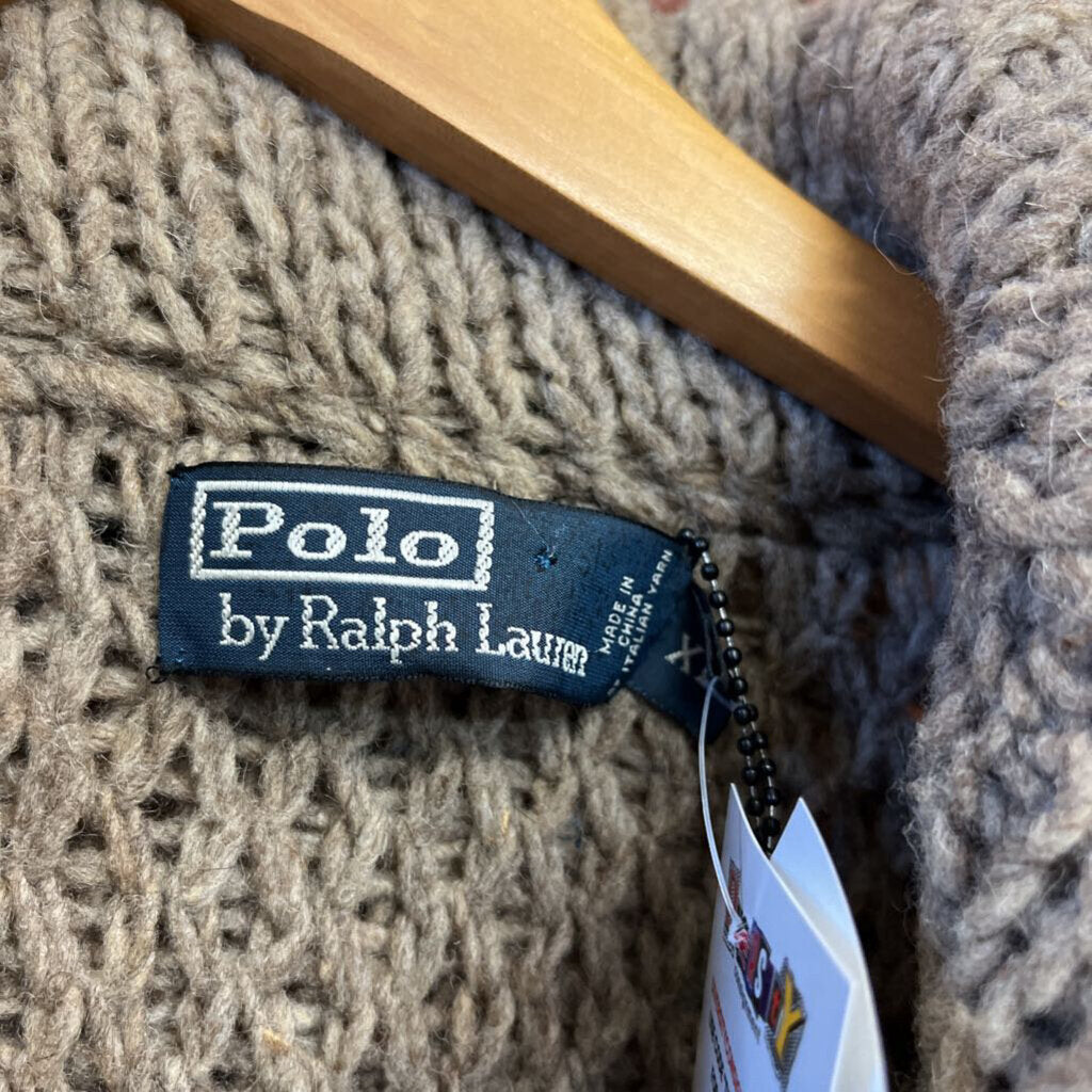 NWT Polo Ralph Lauren Knit cardigan Brown Size XL