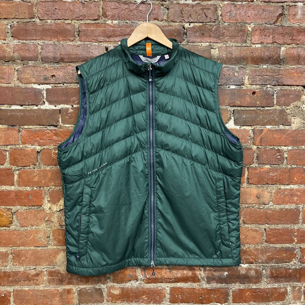 NWT Peter Millar Down Vest Green Size XL