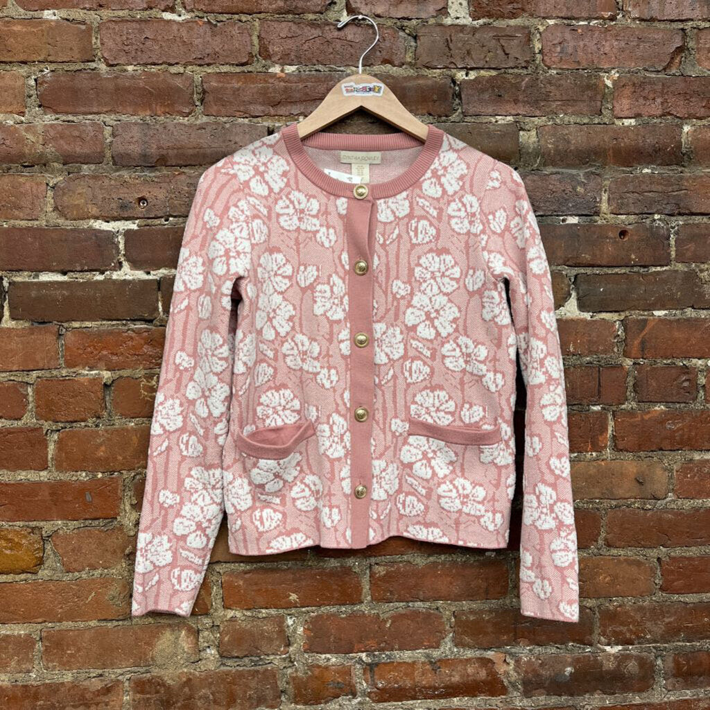 Cynthia Rowley Floral Cardigan Pink Size XS