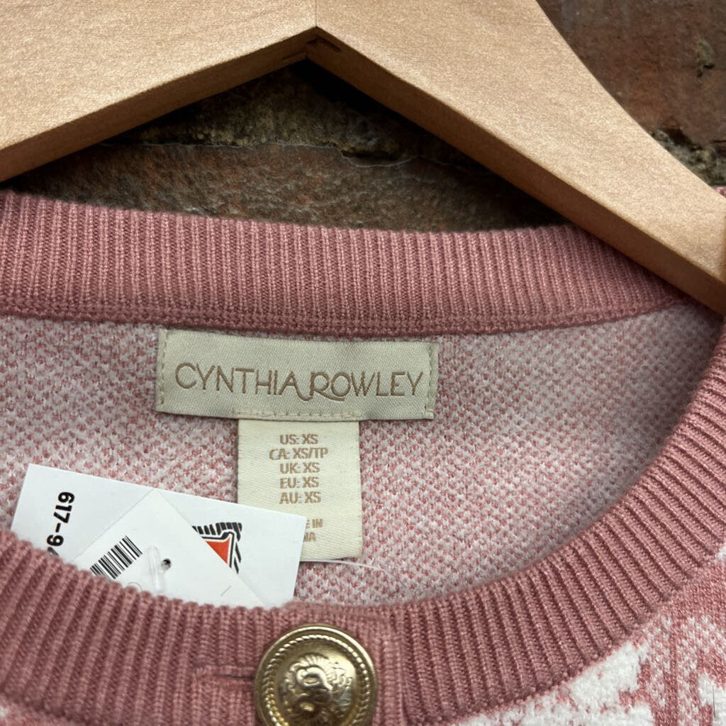 Cynthia Rowley Floral Cardigan Pink Size XS