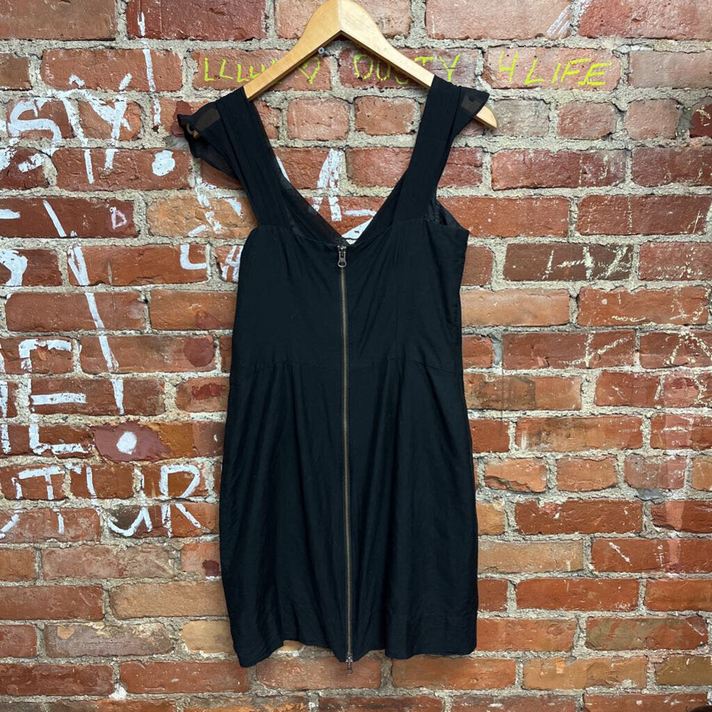 All Saints Silk Mini dress black size 12