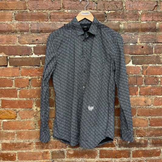 Diesel Abstract Button Down black White Size M