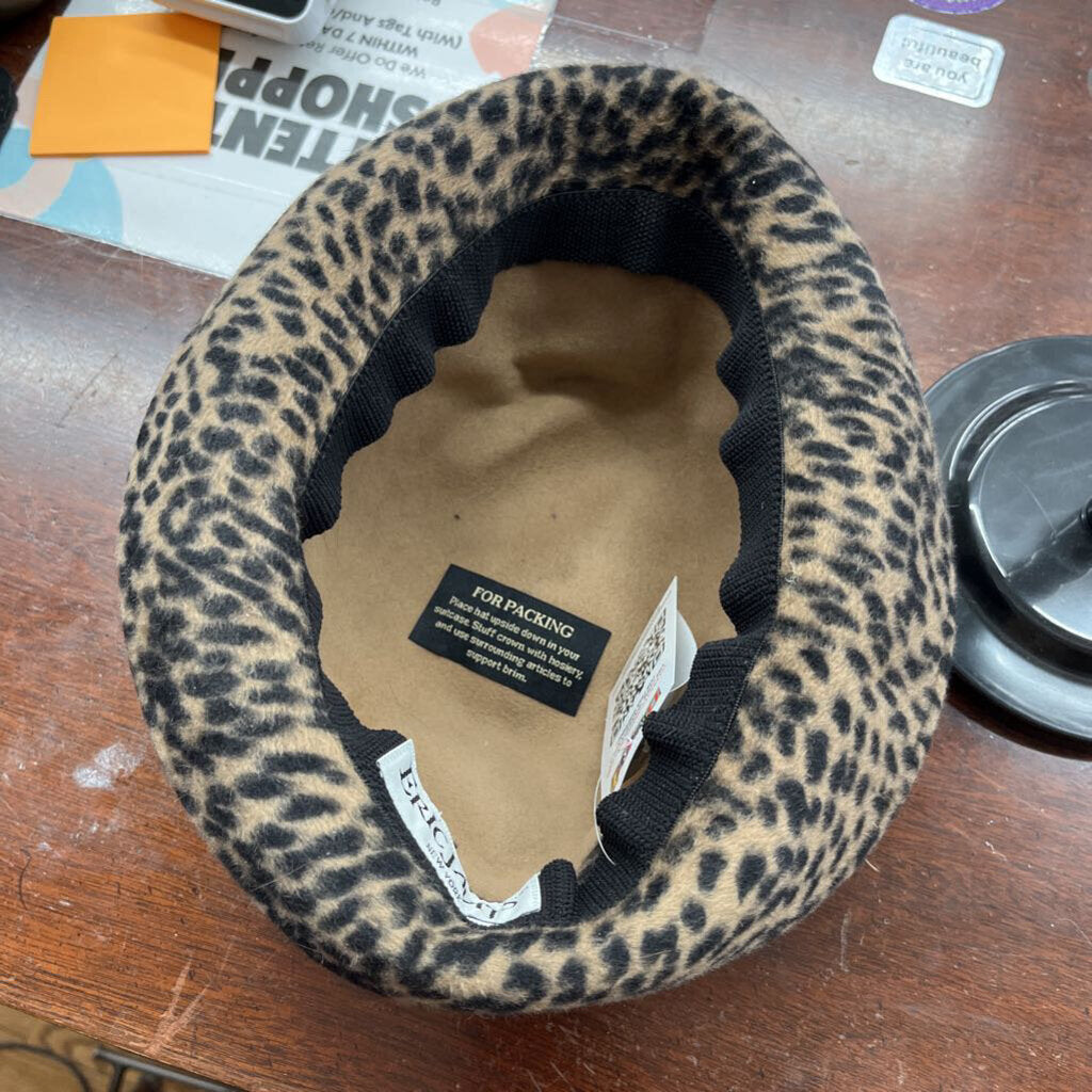 Eric Javitz Cheetah print Hat brown