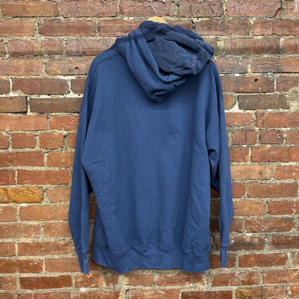 Patchwork Genius Hoodie Blue Size XL