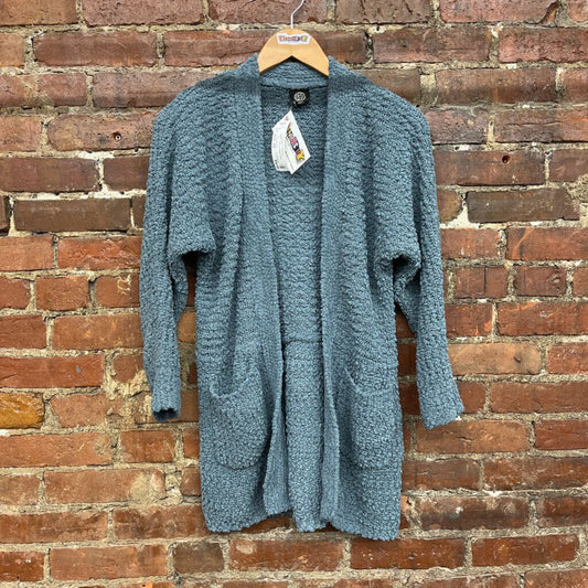 Bobeau Fleece cardigan blue Size XS