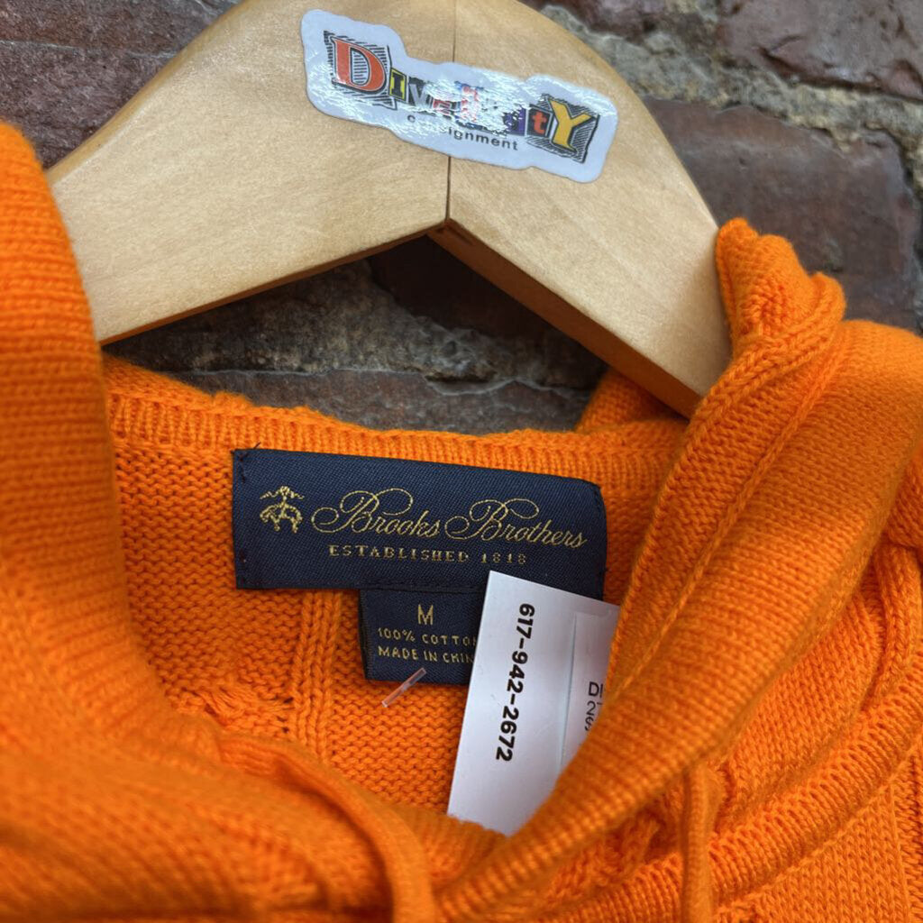 Brooks Brothers Cable Knit hoodies Orange Size M