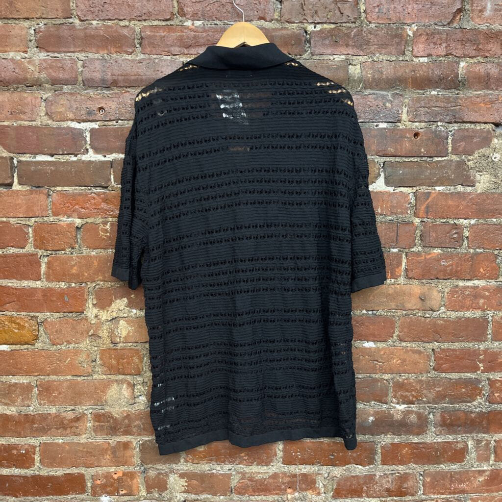 Zara Knit Button Up black size L