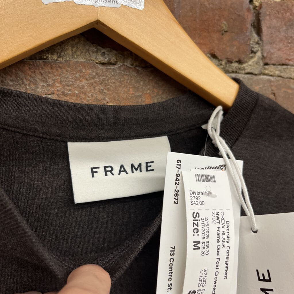 NWT Frame Duo Fold Crewneck Grey Size M