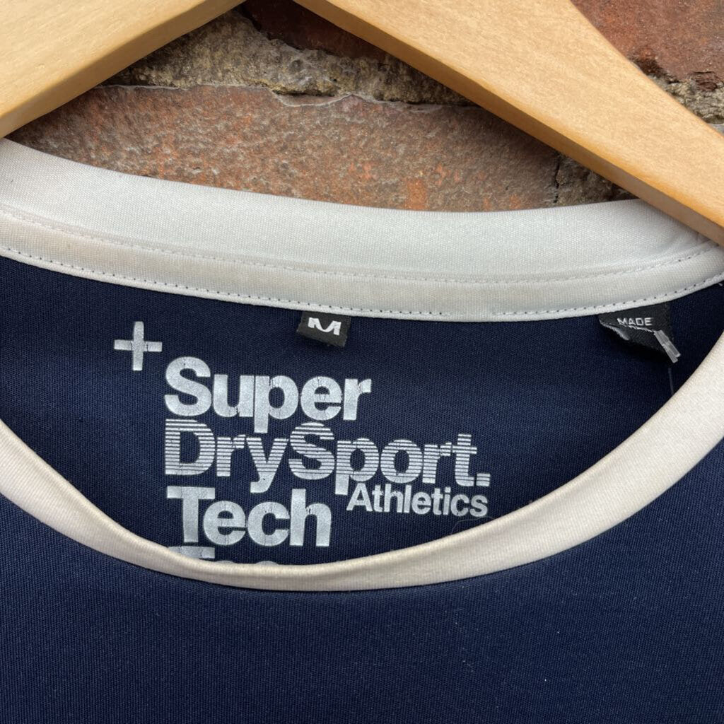 Super Dry tech tee blue size m