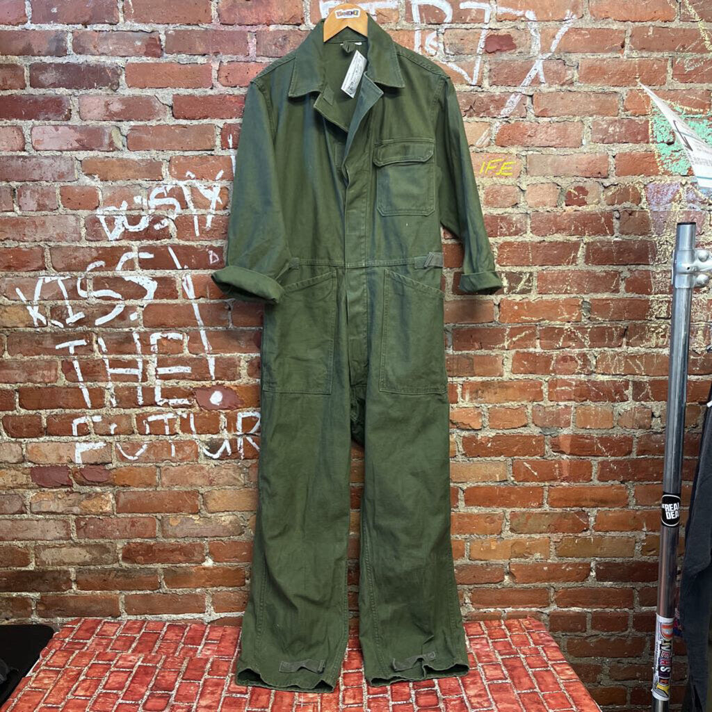 Vintage Army Jumpsuit Green Size M