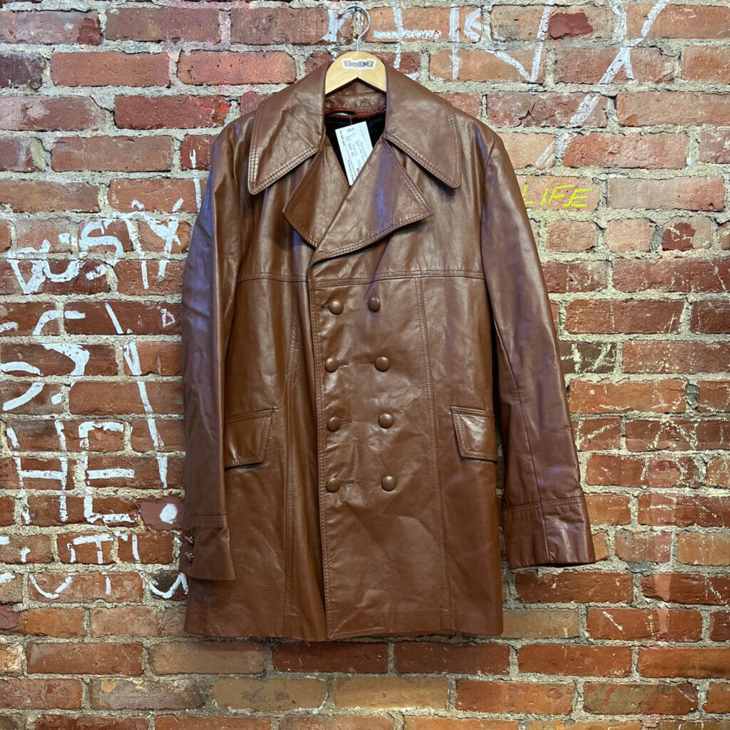 Vintage Leather Jacket brown Size 42