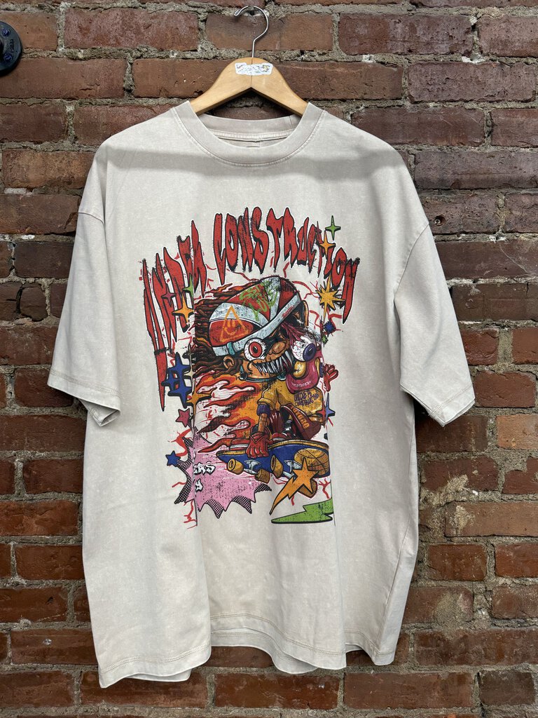 Local Artist Under Construction Tee Tan Size L