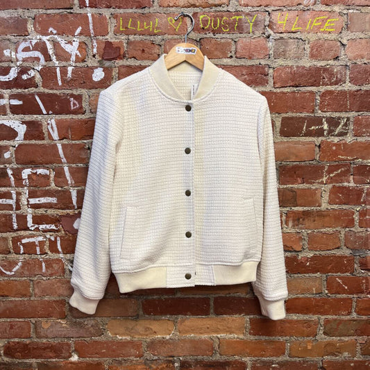 Tweed varsity jacket cream Size M