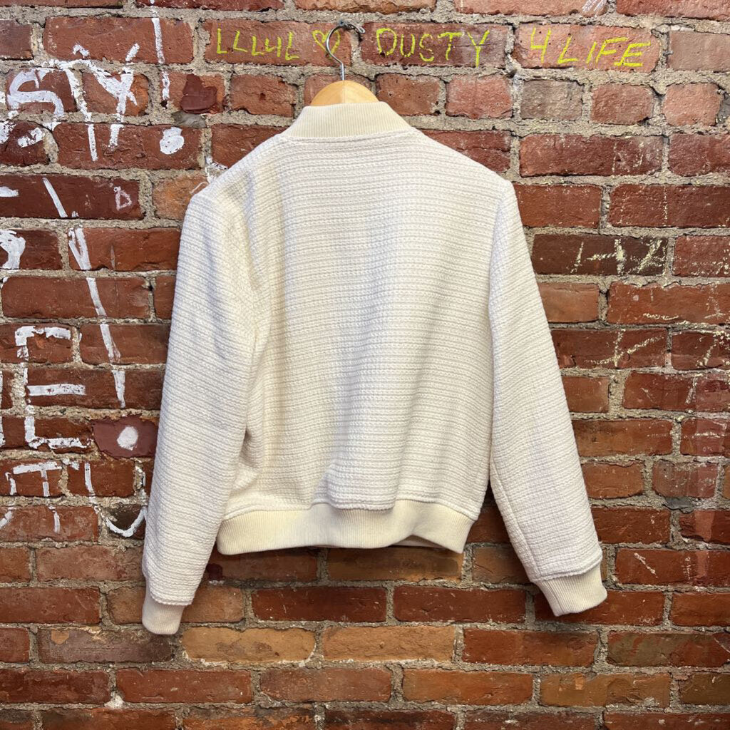 Tweed varsity jacket cream Size M