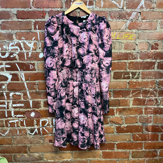 Bar III Floral Long Sleeve Mini Dress Size Small