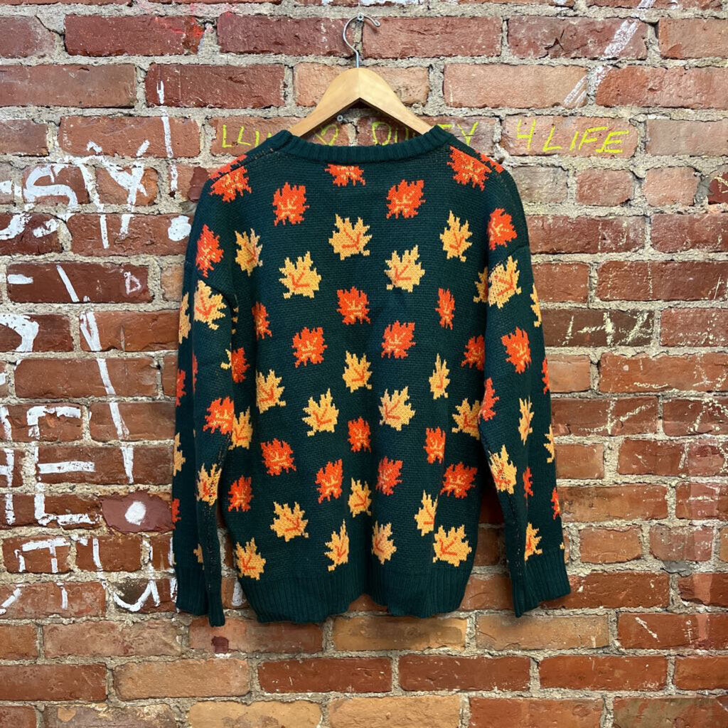 Maple Leaf Crewneck Knit Sweater Size 1X