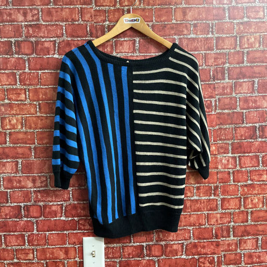 Vintage 2 Tone Knit Sweater Size Small