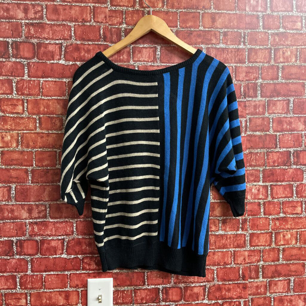 Vintage 2 Tone Knit Sweater Size Small