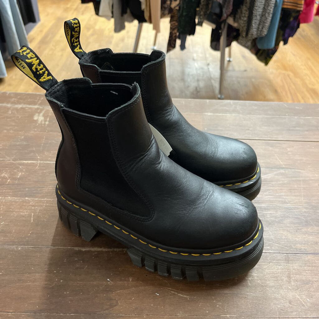 Dr Martens Platform Chelsea Boots Black Size 5L